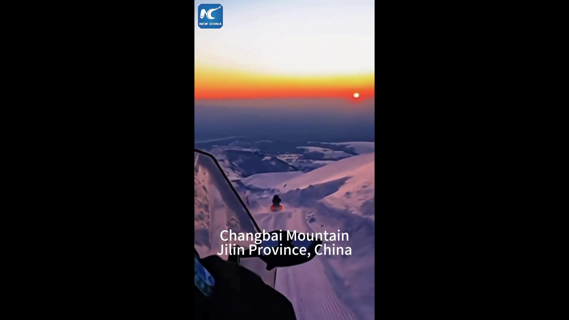 Cina: inseguire il tramonto in motoslitta sul monte Changbai