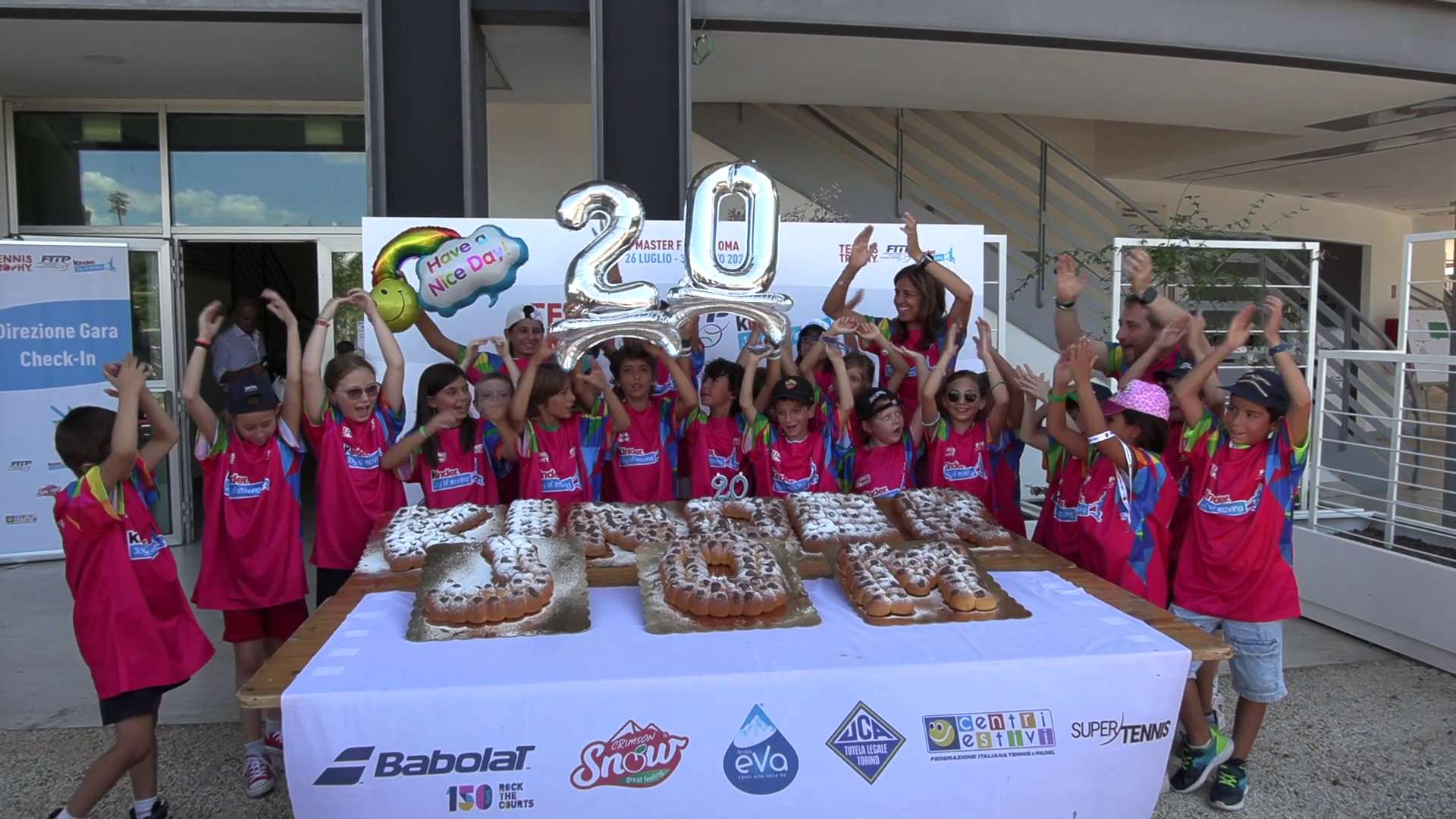Festa al Foro Italico per 20 anni Tennis Trophy Kinder Joy of Moving