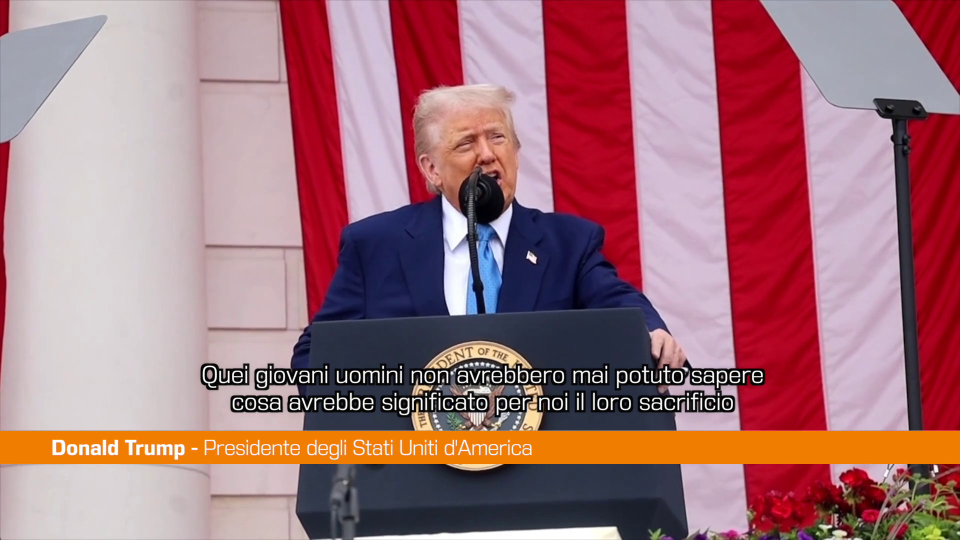 Trump celebra il Memorial Day al cimitero di Arlington