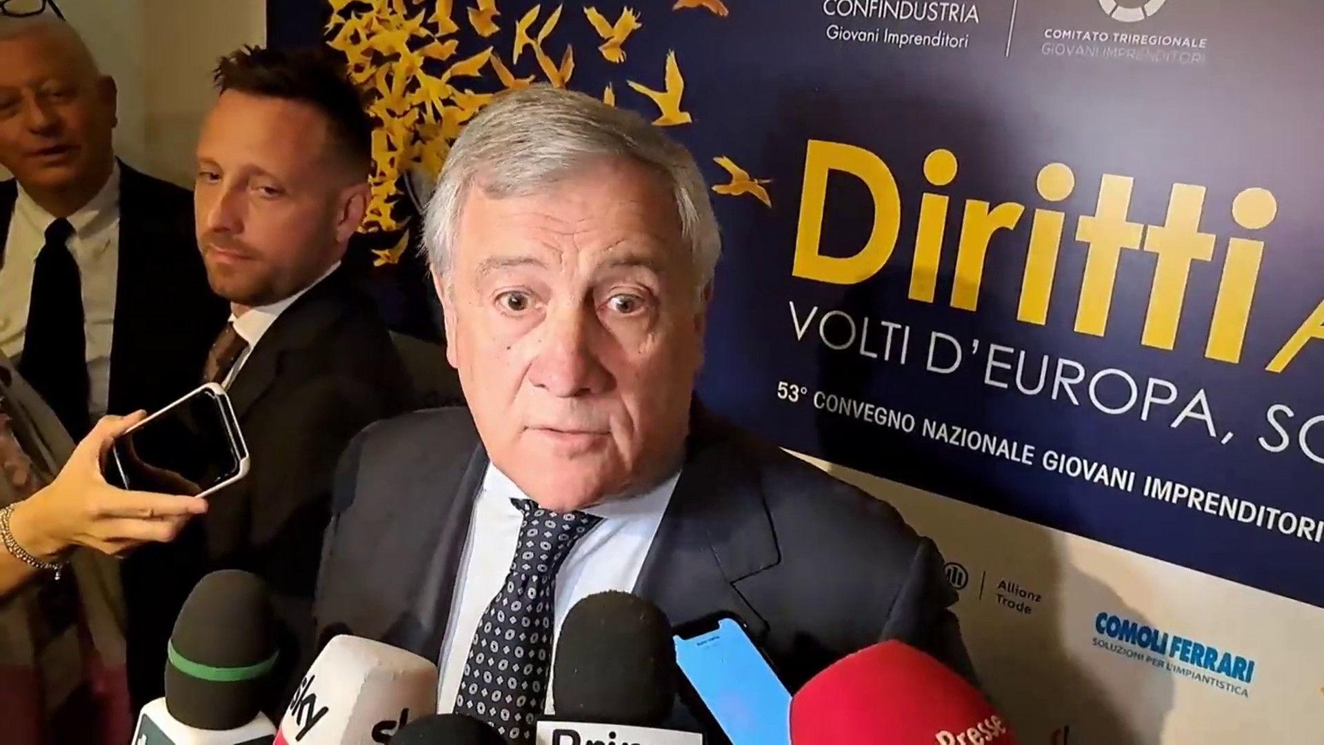 Liguria, Tajani 