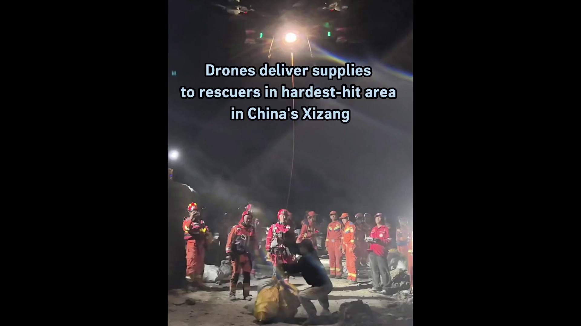 Cina: droni portano rifornimenti ai soccorritori a Gyirong