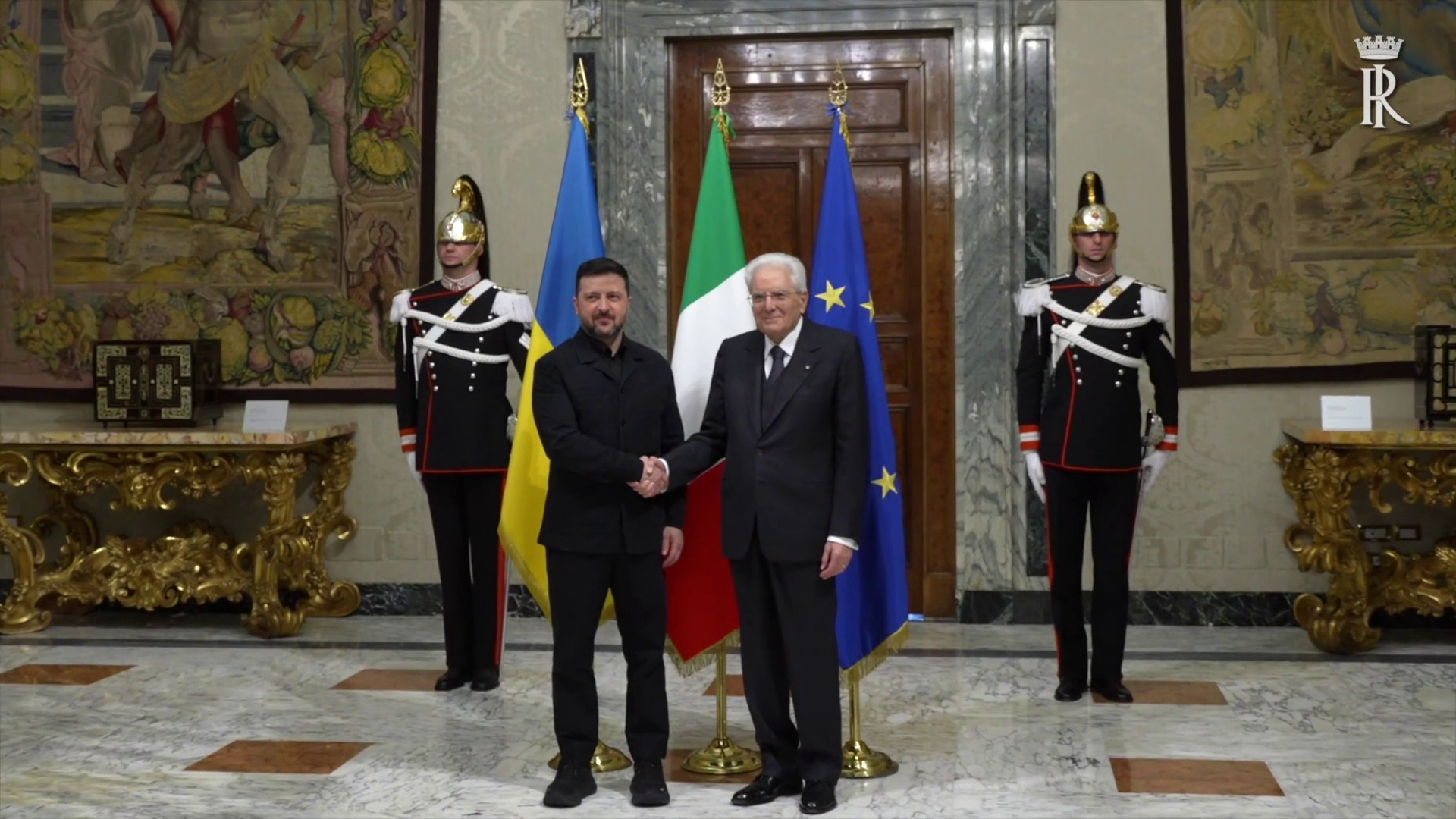 Mattarella a Zelensky 