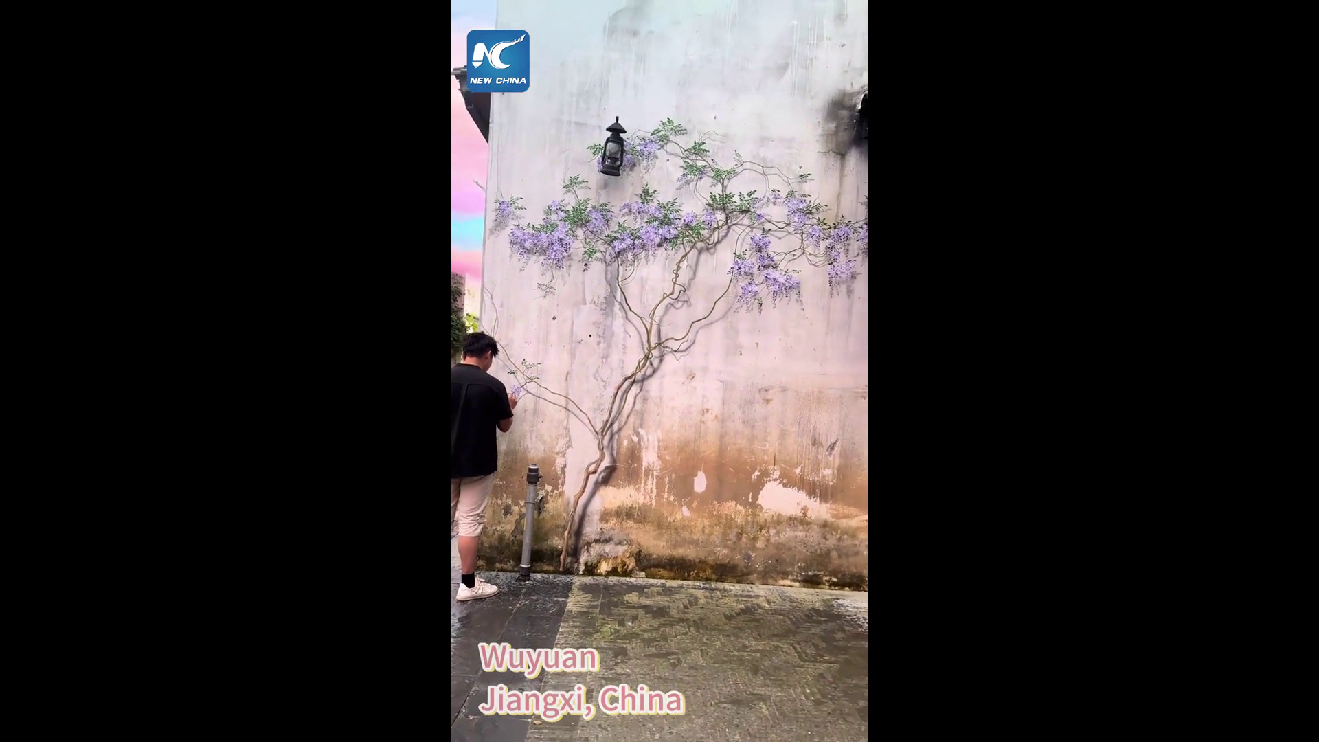 Cina, Wuyuan, la mano di un pittore crea un giardino 3D