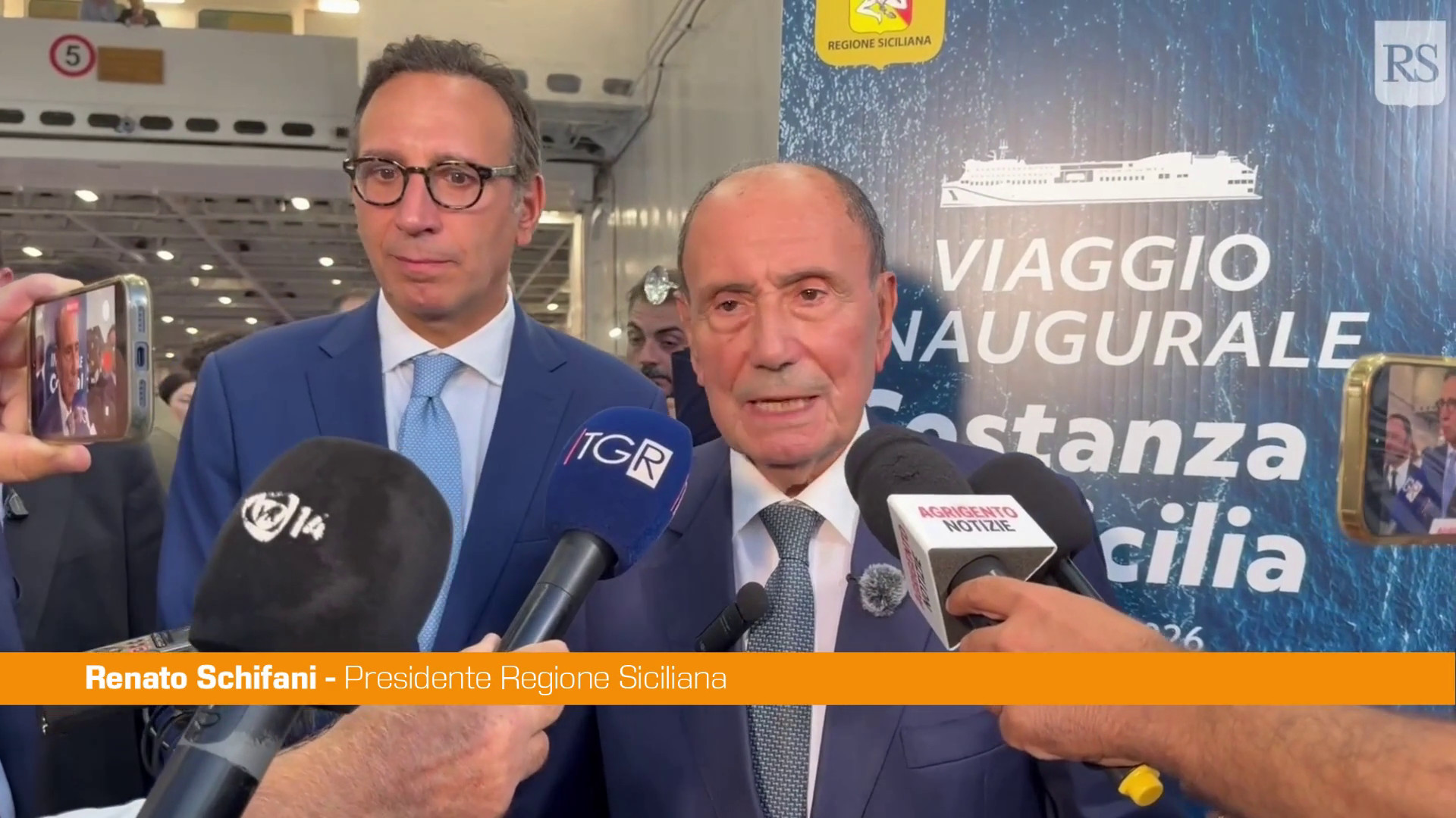 Inaugurato traghetto Costanza I di Sicilia, Schifani 