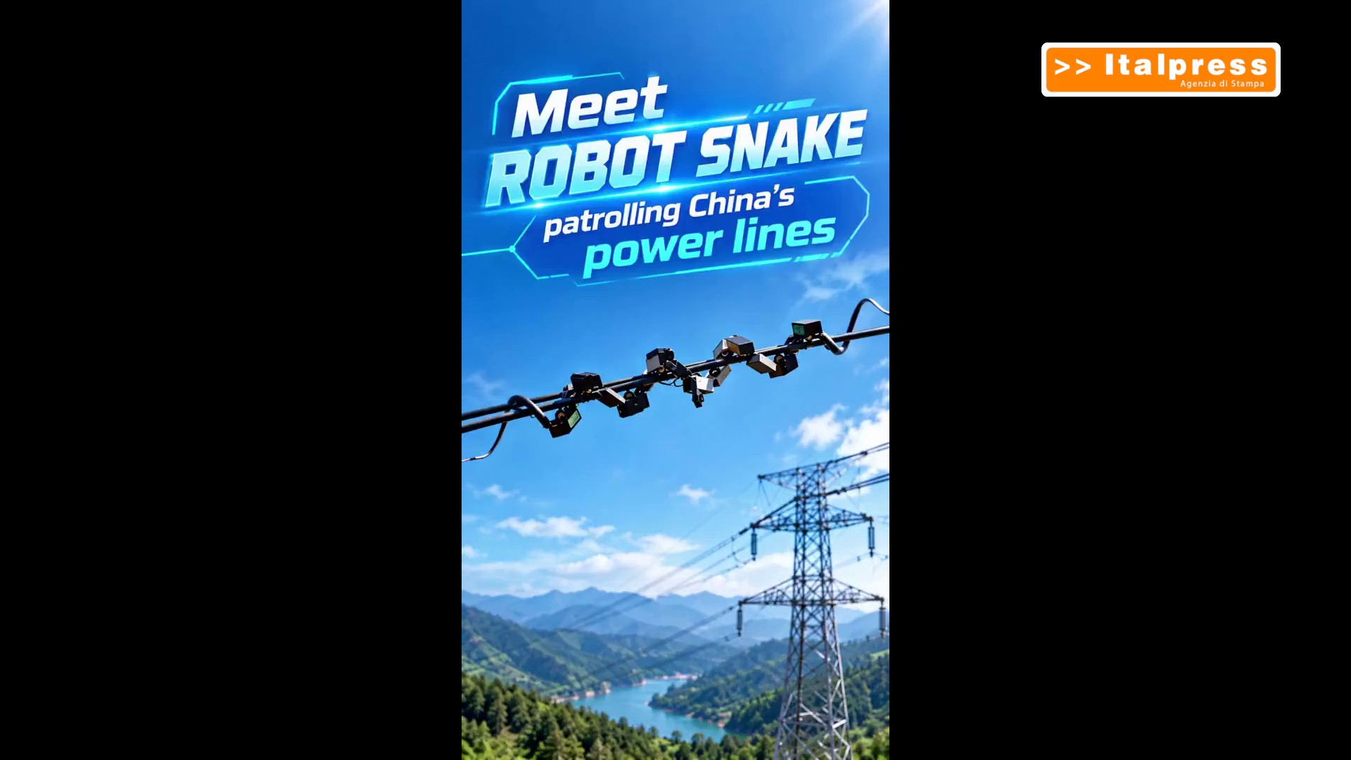 Cina, un robot a forma di serpente sorveglia le linee elettriche nel Paese