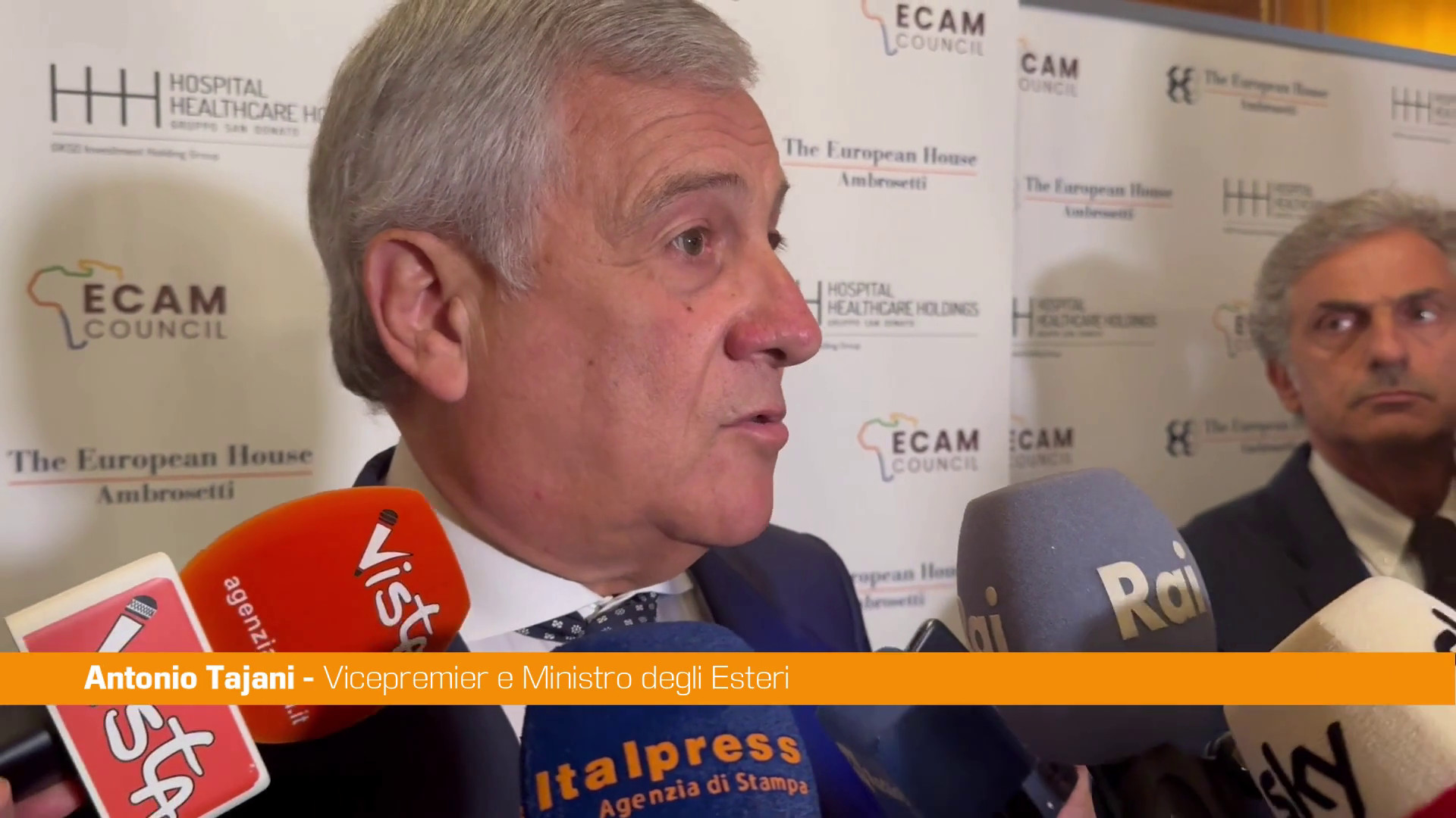 Tajani "Lavorare per costruire Stato Palestina e non favorire Hamas"