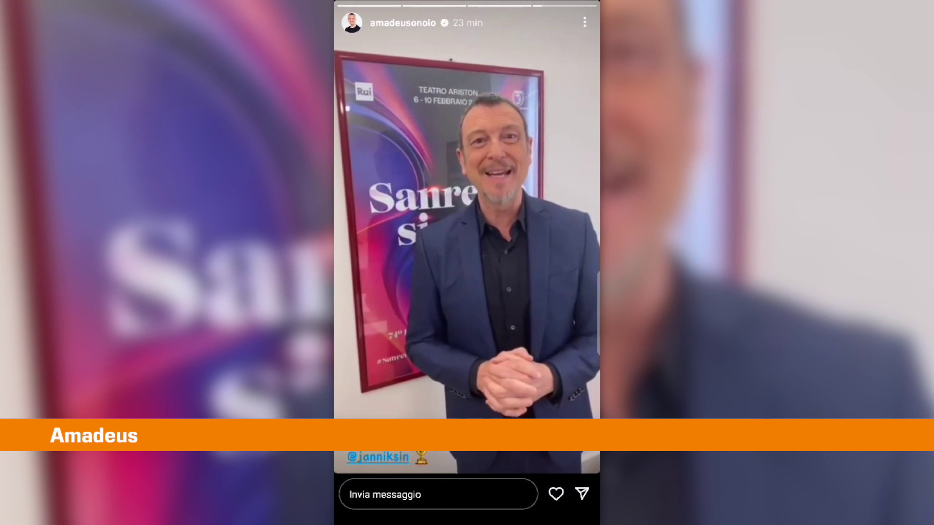 Amadeus invita Sinner a Sanremo 