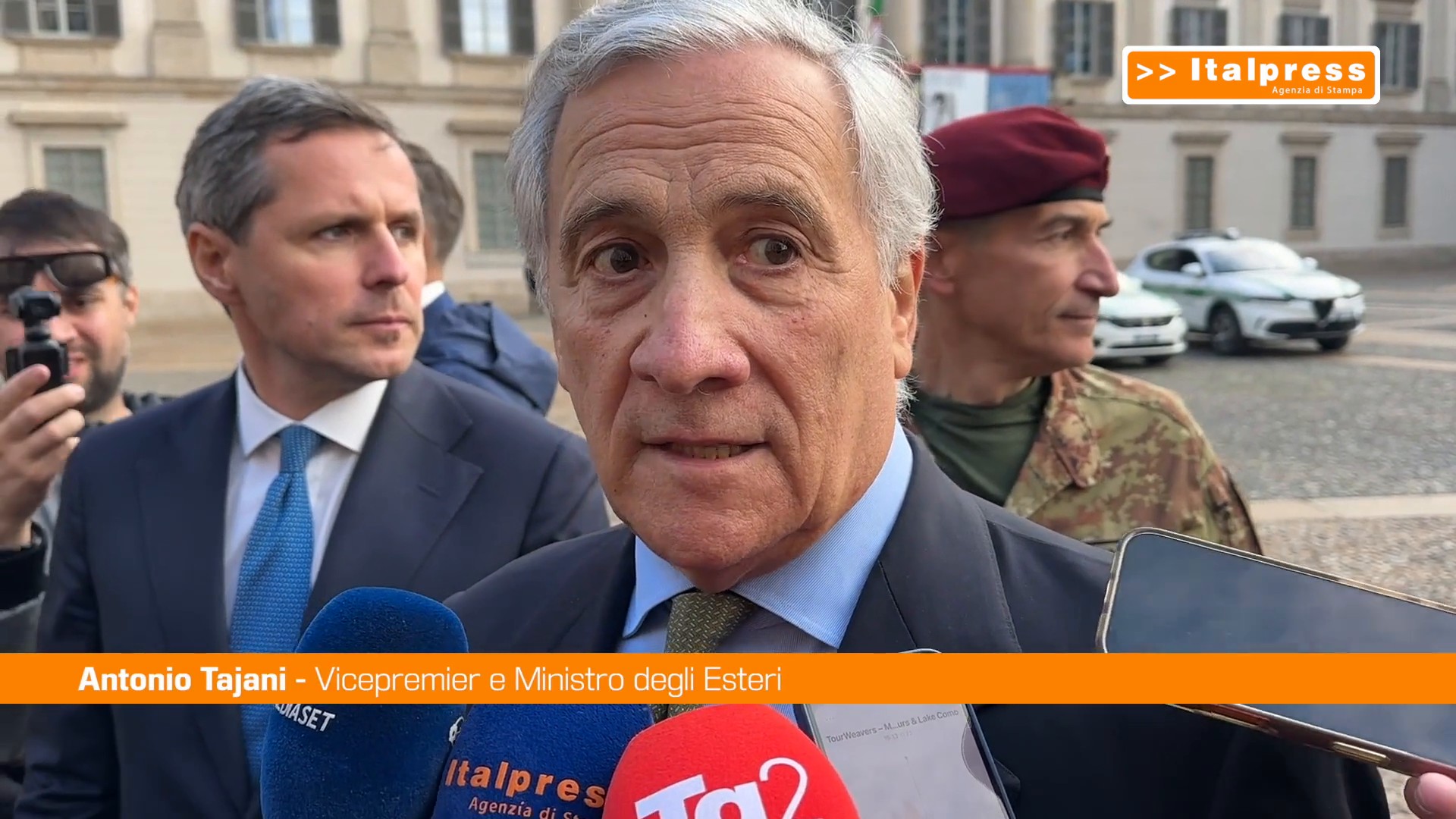 Tajani a Milano al presidio Strade Sicure 