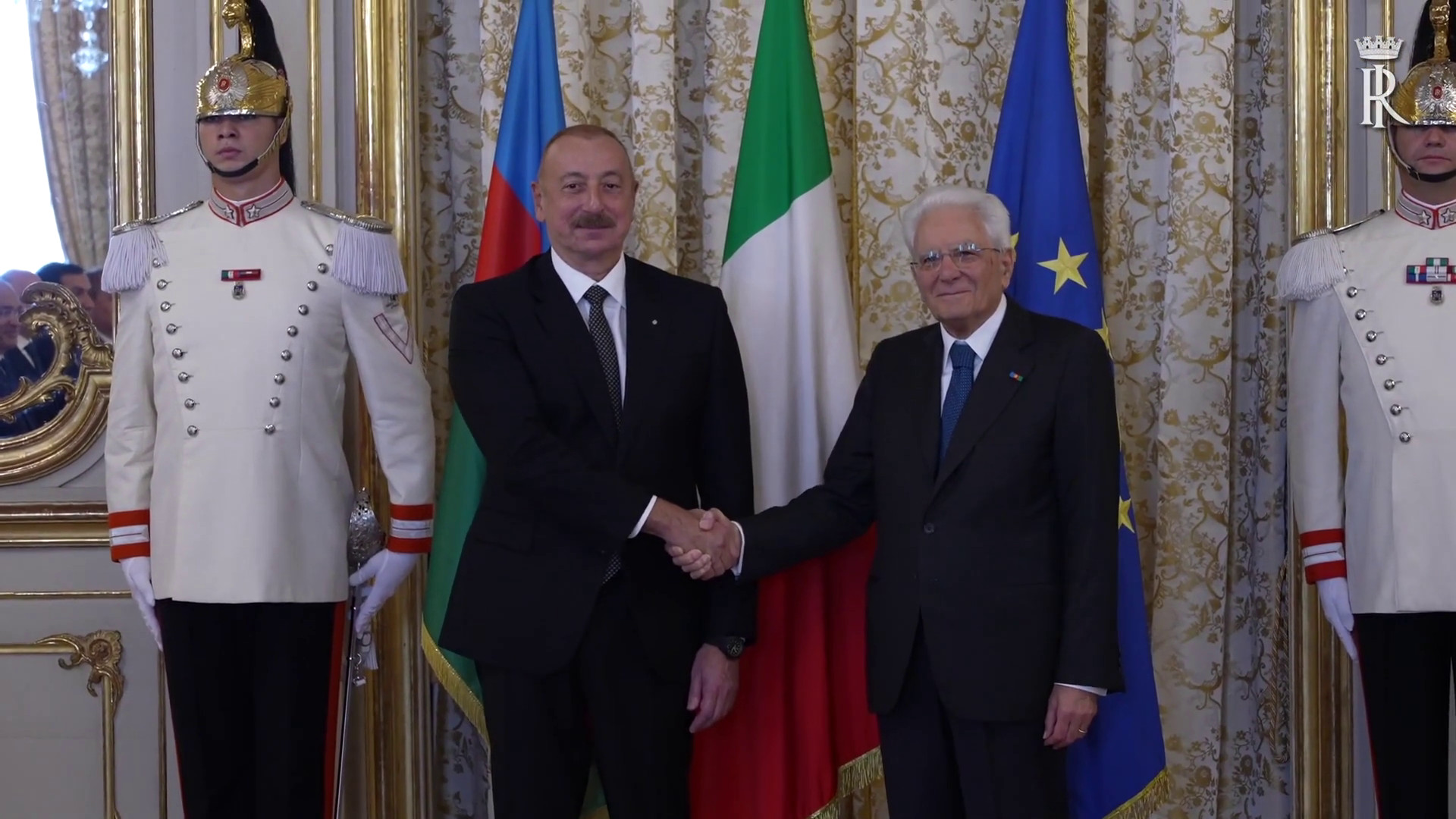 Mattarella riceve il presidente dell'Azerbaigian Aliyev