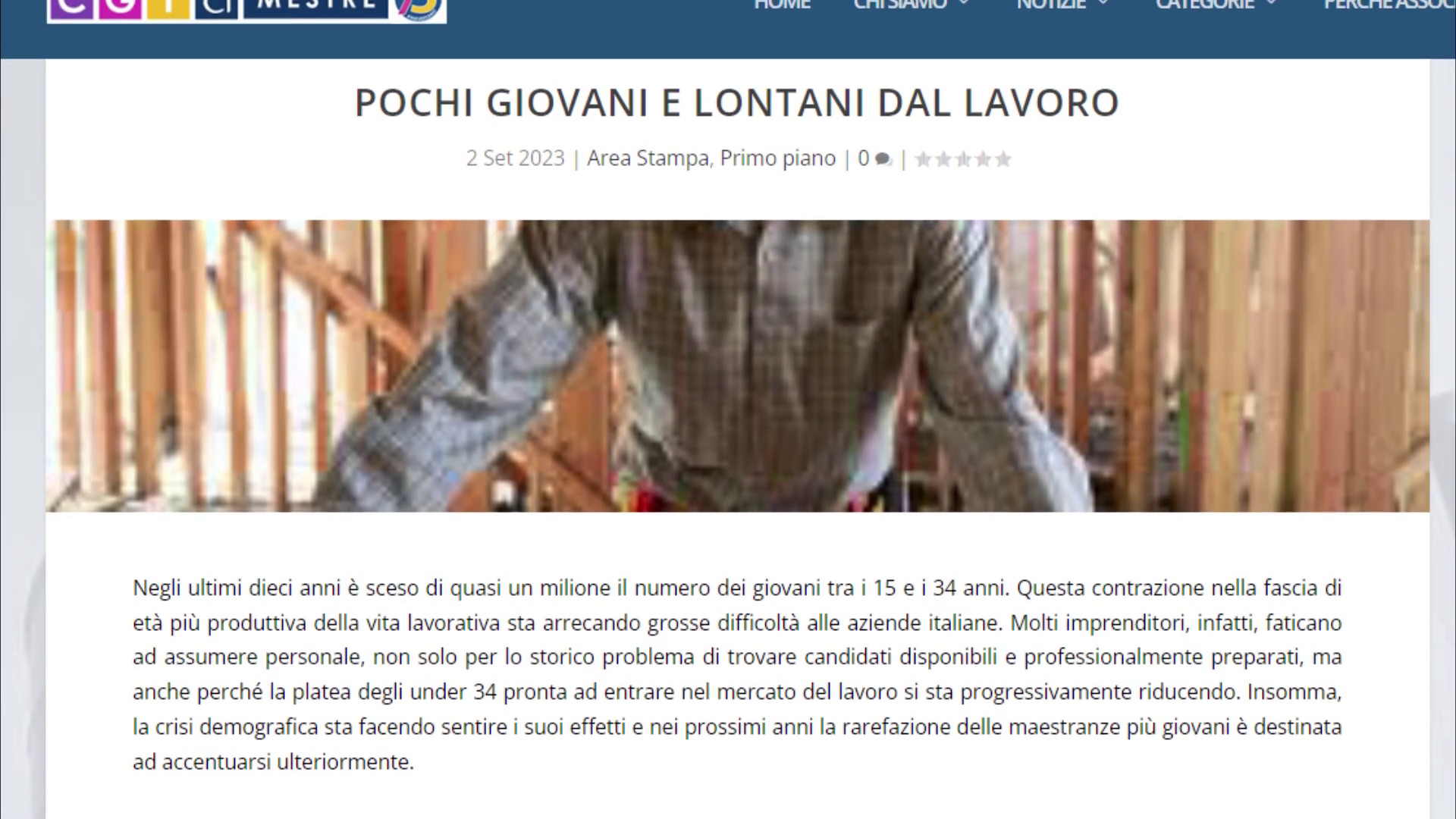 In Italia sempre meno giovani, difficoltà per le aziende
