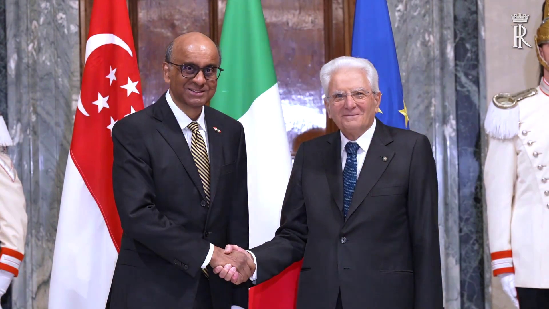 Mattarella riceve il presidente della Repubblica di Singapore