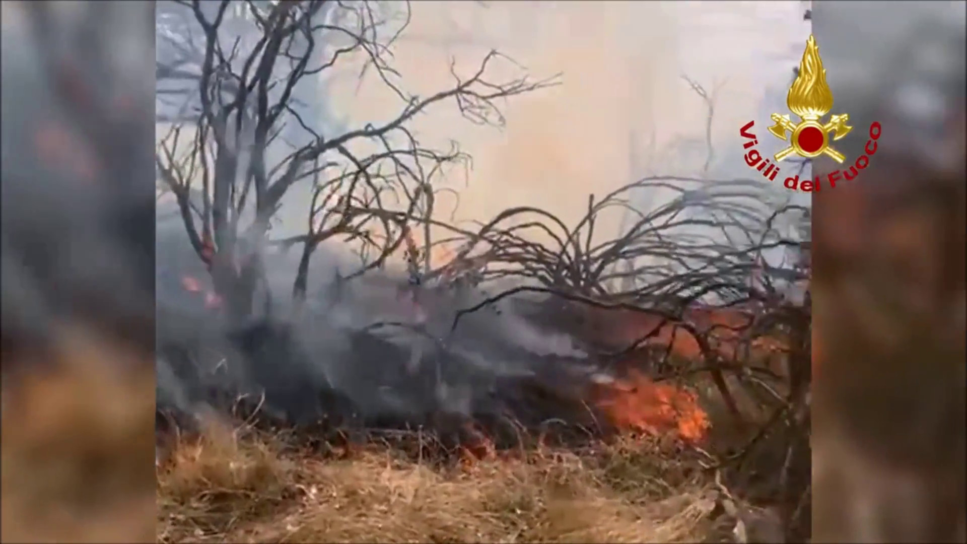 Incendio in zona impervia sull'Etna