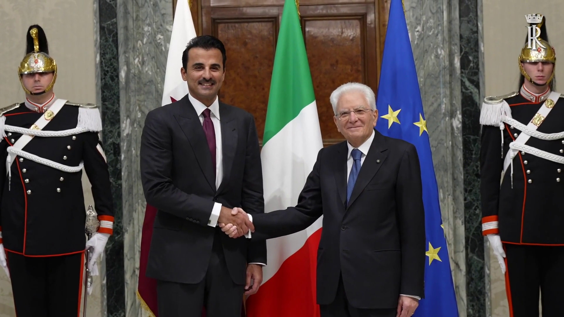 Mattarella riceve Al-Thani, 