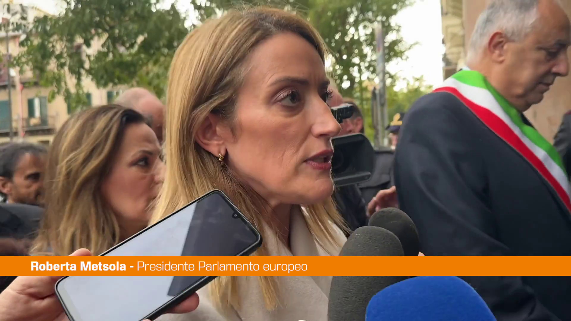 Metsola "Salvini? Sono qui in Italia per parlare con tutti"