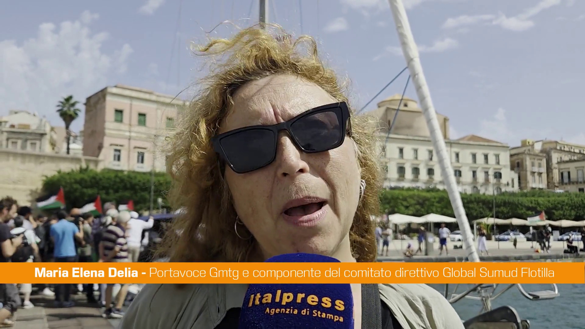 Flotilla parte da Siracusa per Gaza, Delia 