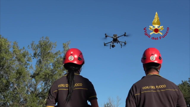 Maltempo nelle Marche, droni in campo per le ricerche