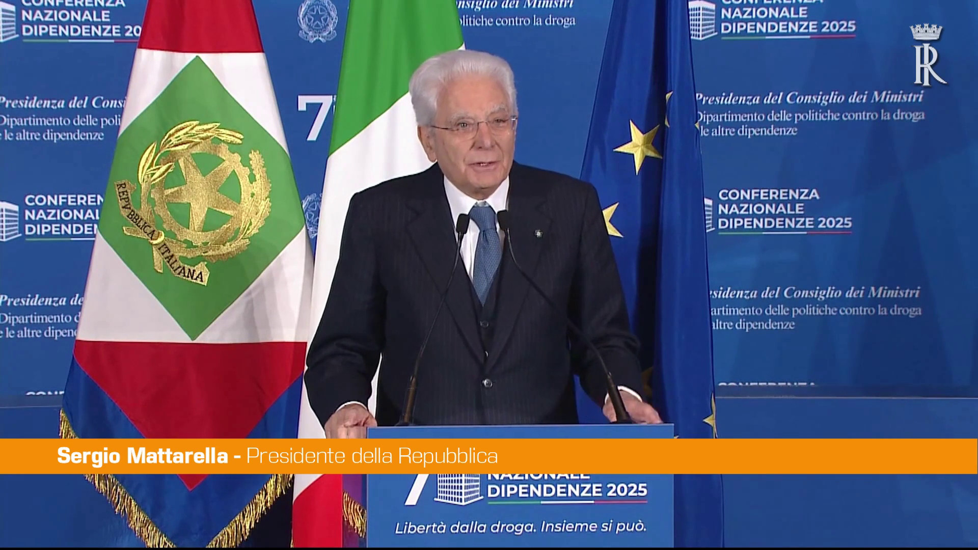 Mattarella "Il contrasto alle dipendenze richiede un impegno corale"