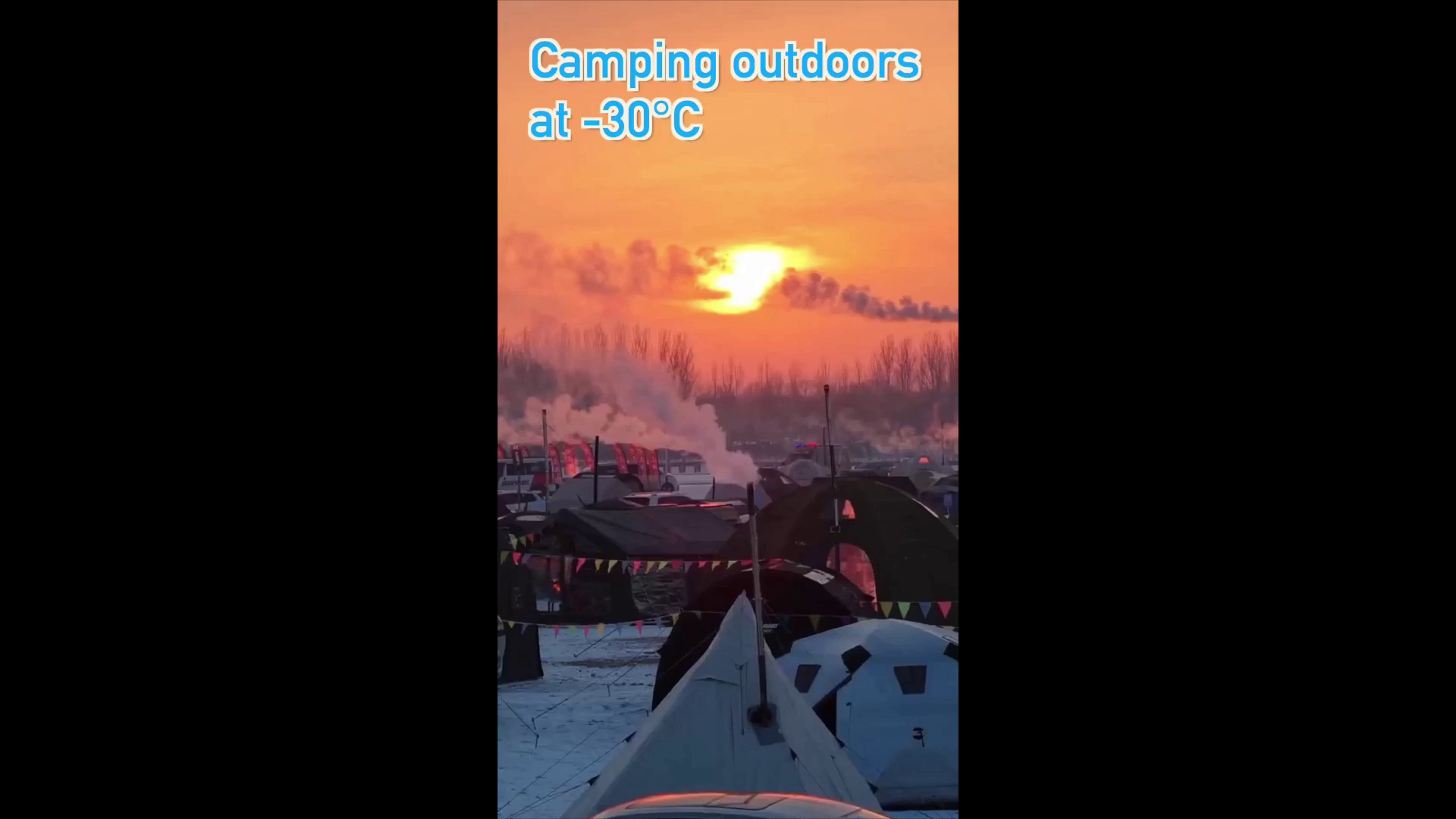 Cina: a Qiqihar il campeggio in tenda sfida i -30 gradi