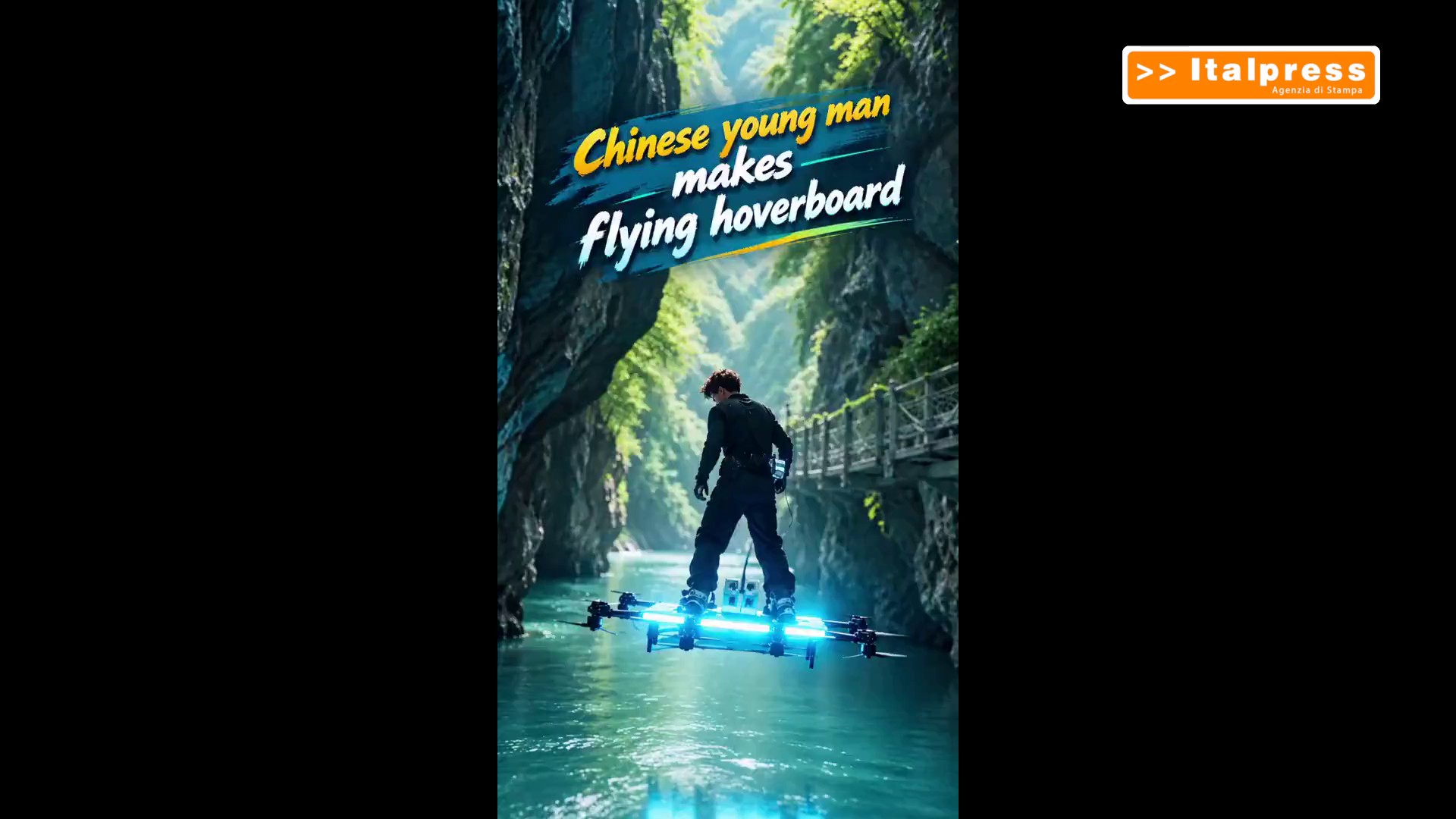 Cina: un giovane realizza un hoverboard volante