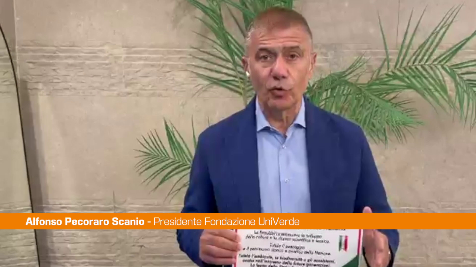 Pecoraro Scanio “Festa della Repubblica ricordi l'ambiente in Costituzione“