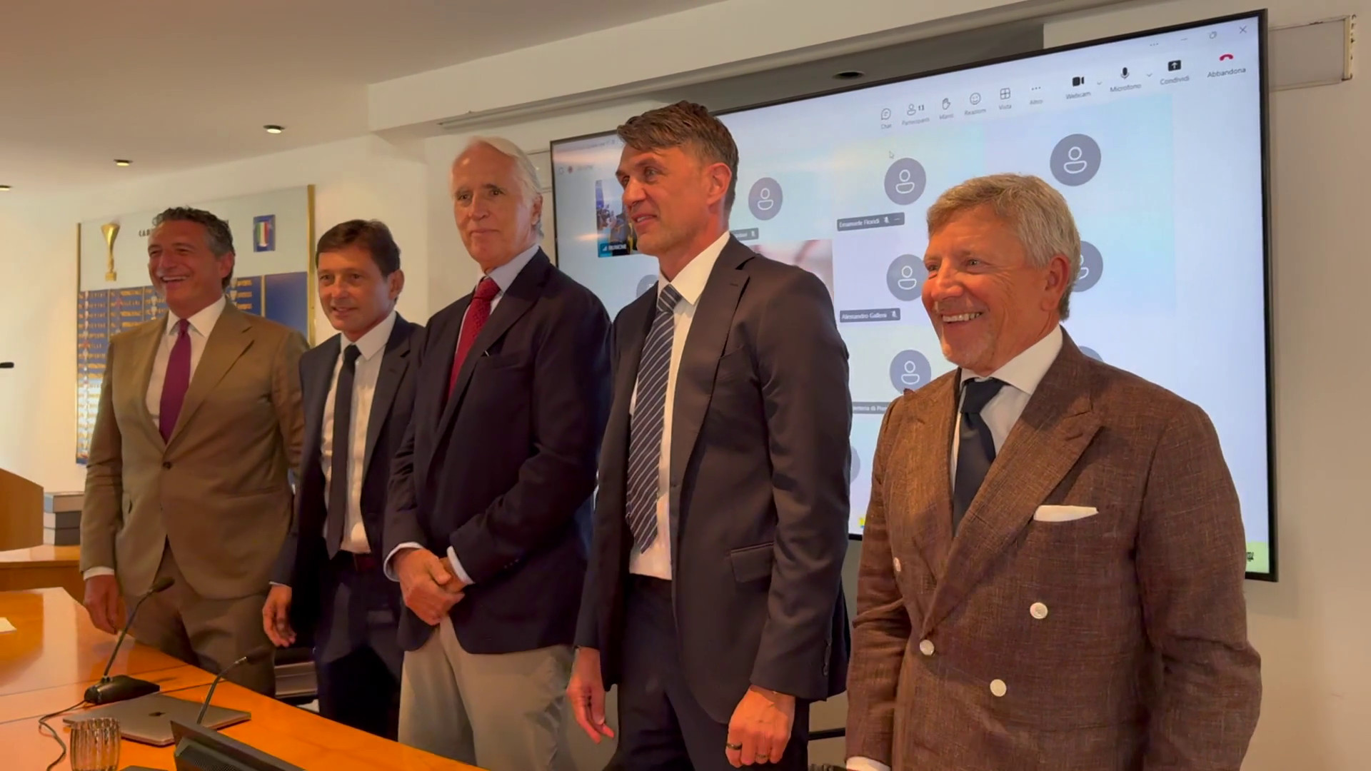 Malagò, Maldini e Leonardo tra progetti e nuovo ct