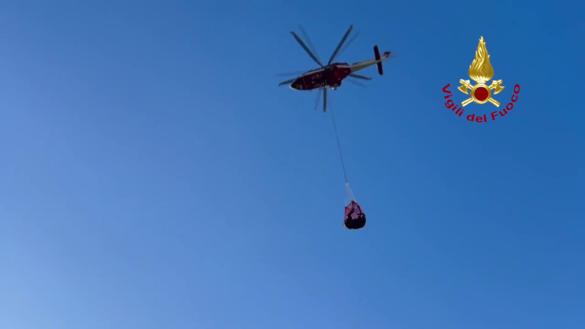 Recuperato con elicottero dai Vigili del fuoco cavallo bloccato nel fango