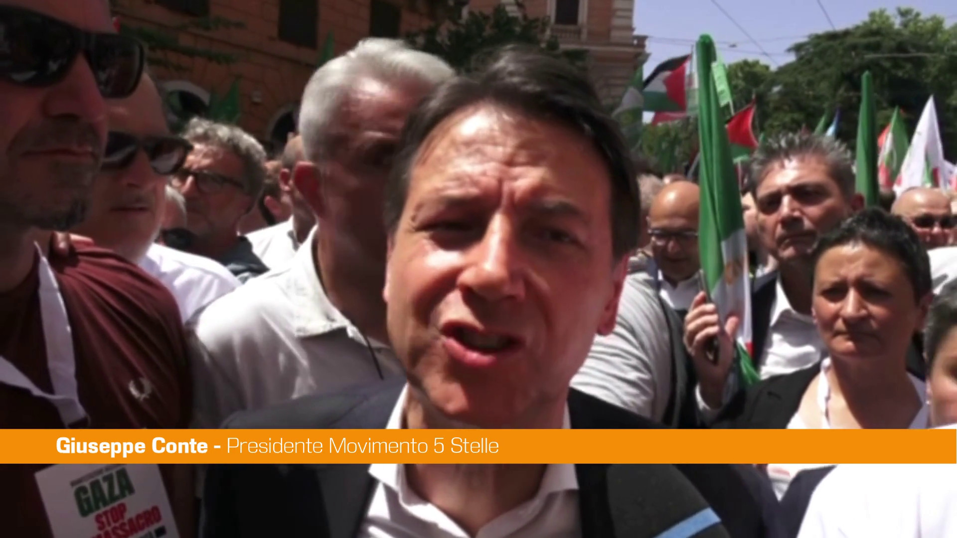 Corteo per Gaza, Conte 