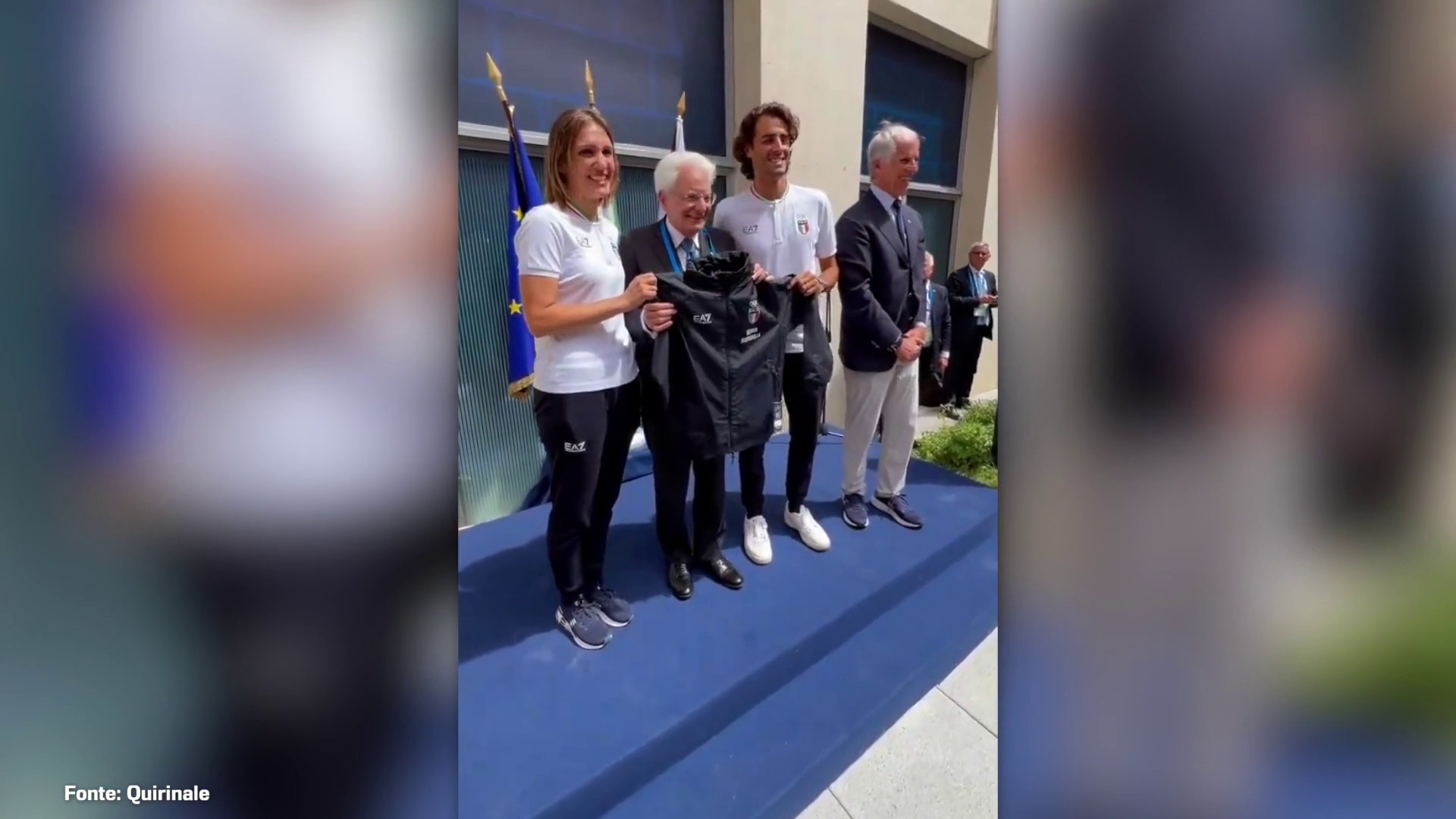 Mattarella saluta gli atleti italiani al villaggio olimpico