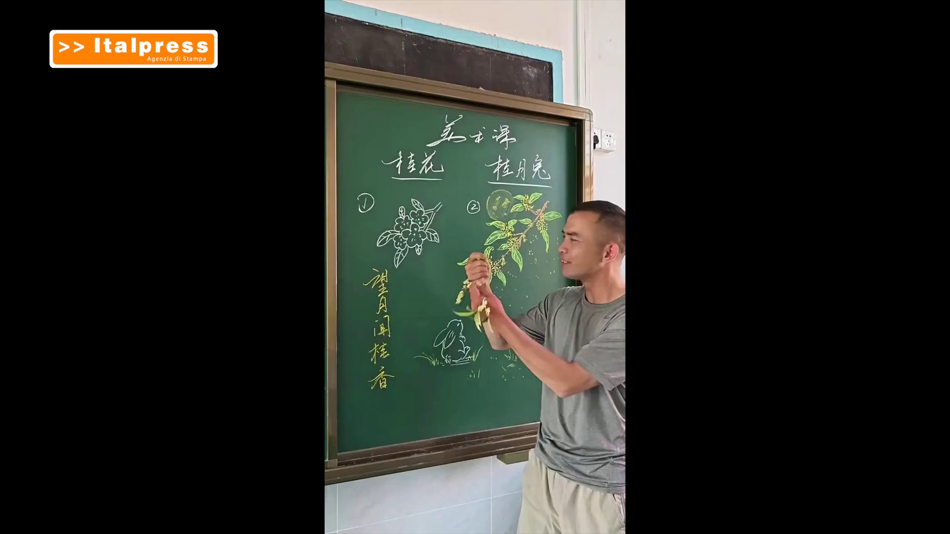 Cina: insegnante non udente tiene una lezione d’arte attraverso la pittura