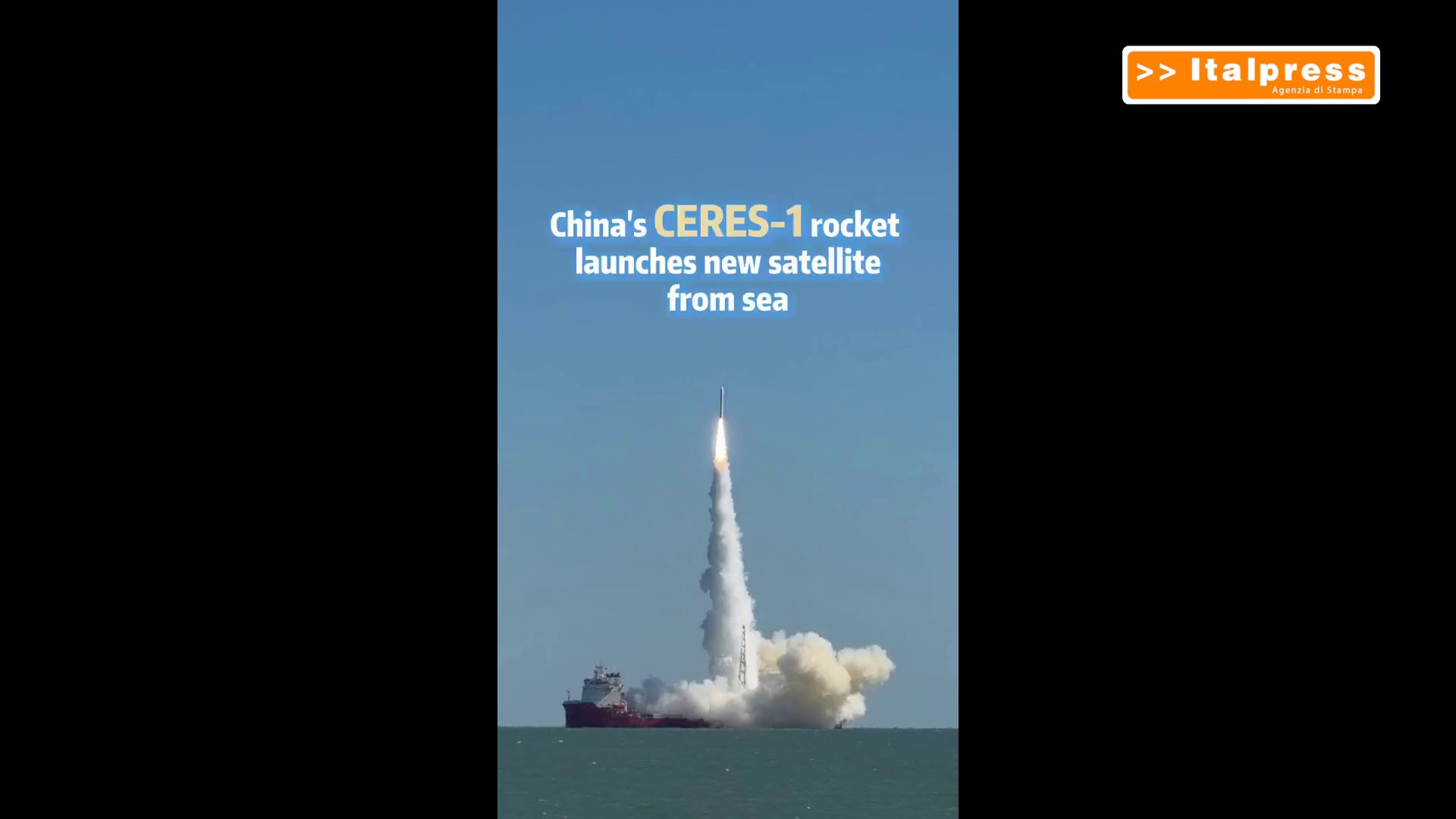 Cina, il razzo CERES-1 lancia un nuovo satellite dal mare