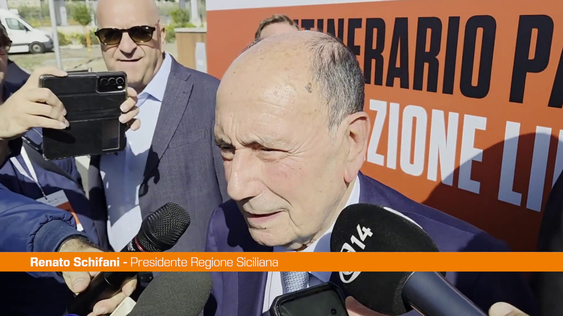 Ferrovia Palermo-Catania, Schifani 