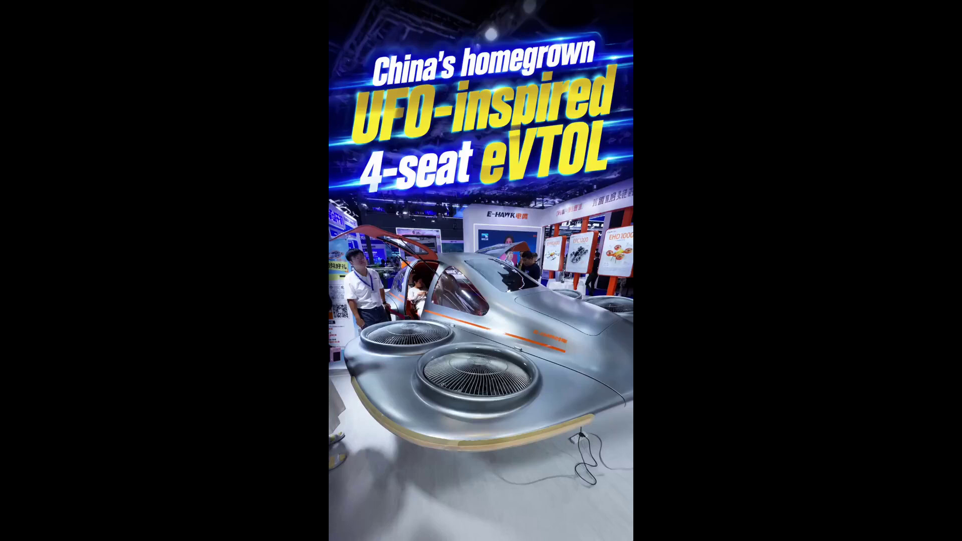 Cina, eVTOL a quattro posti ispirato agli Ufo brilla a Shanghai