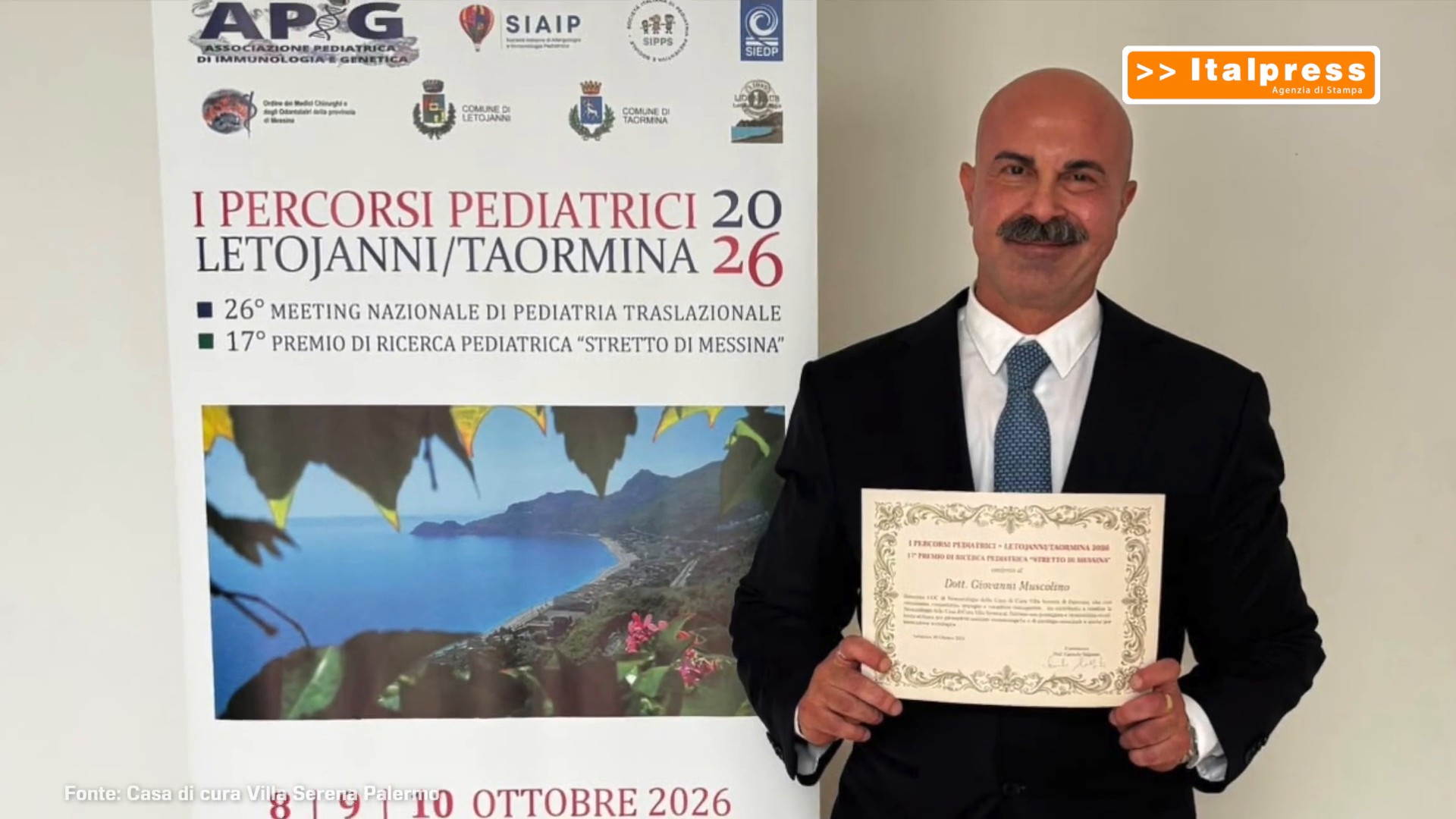 Palermo, premiati la Neonatologia di Villa Serena e il pediatra Muscolino