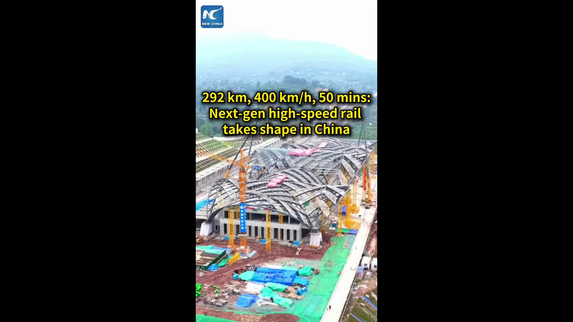 Cina: ferrovia ad alta velocit&agrave; da 400 km/h prende forma a Tongliang