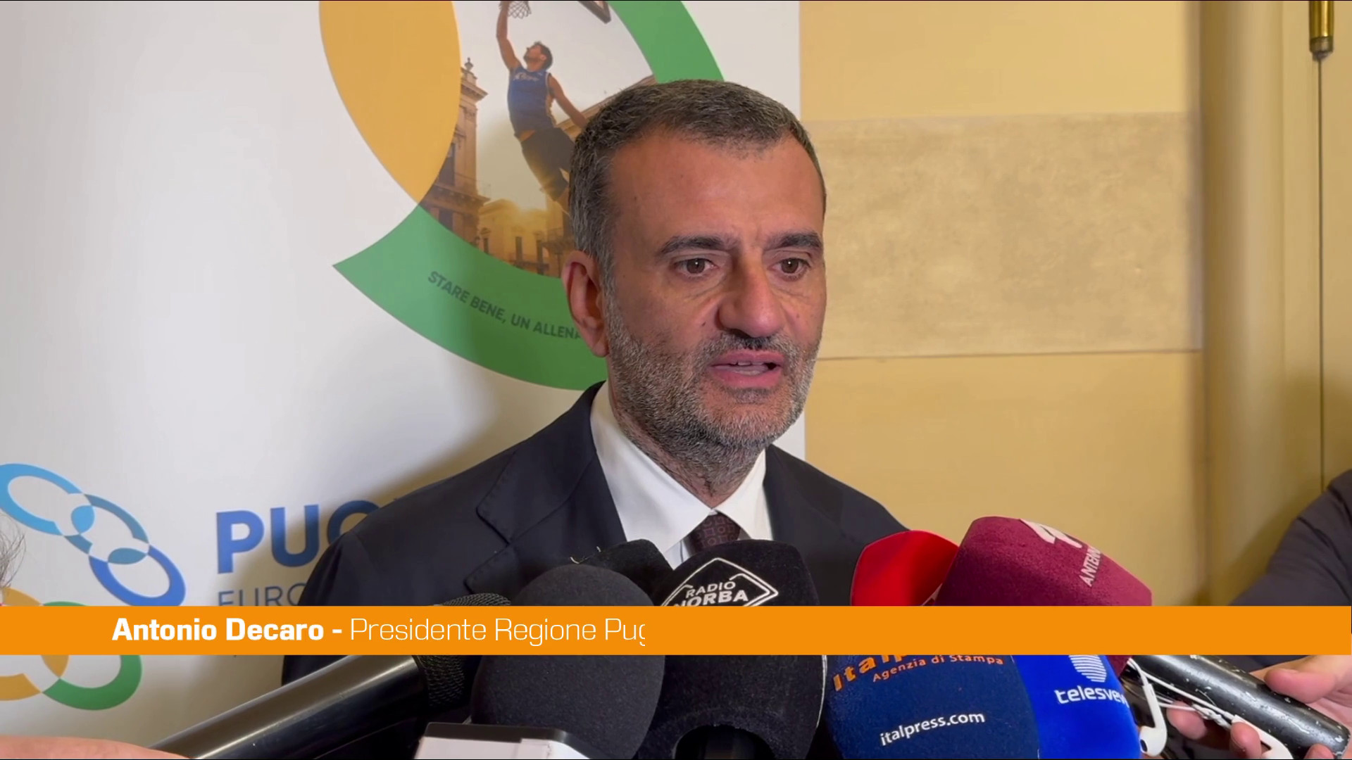 Puglia capitale europea sport 2026, Decaro 