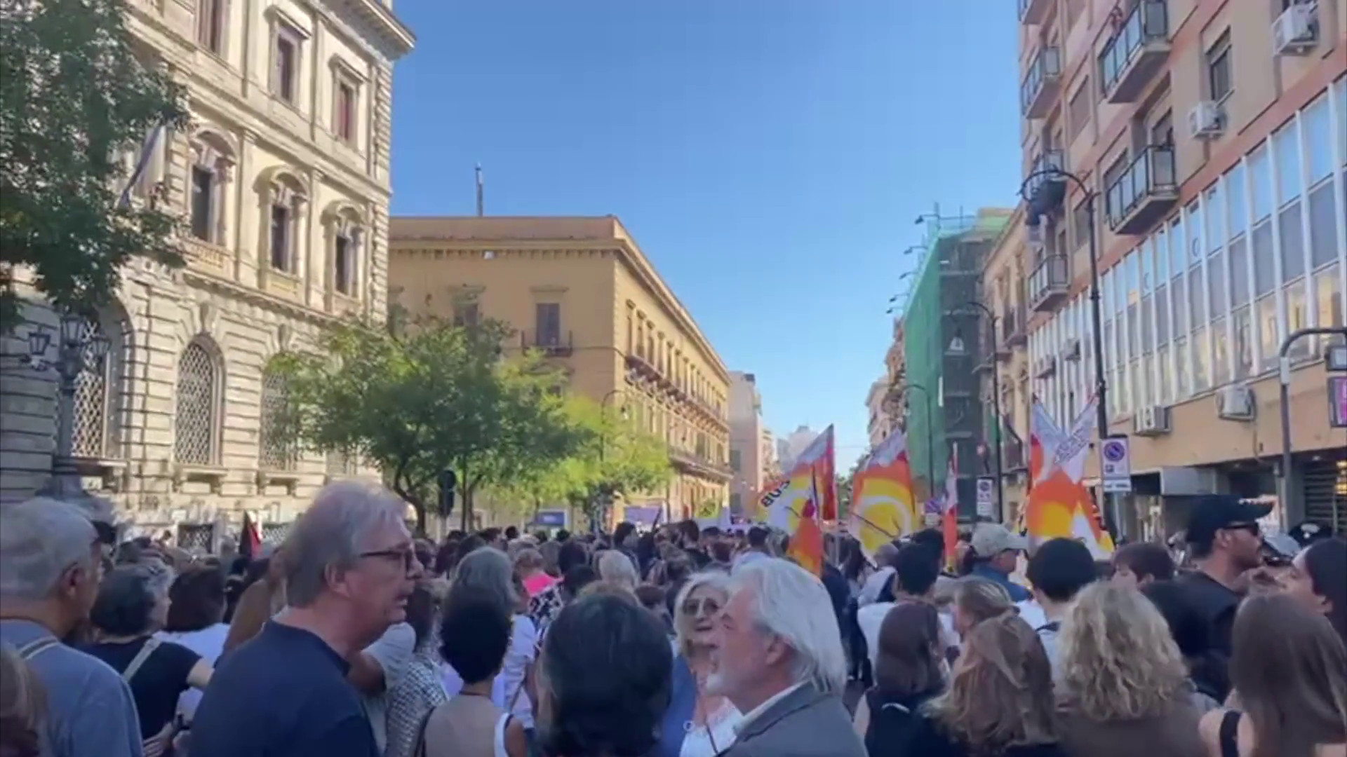 Manifestazione pro Palestina a Palermo, le immagini