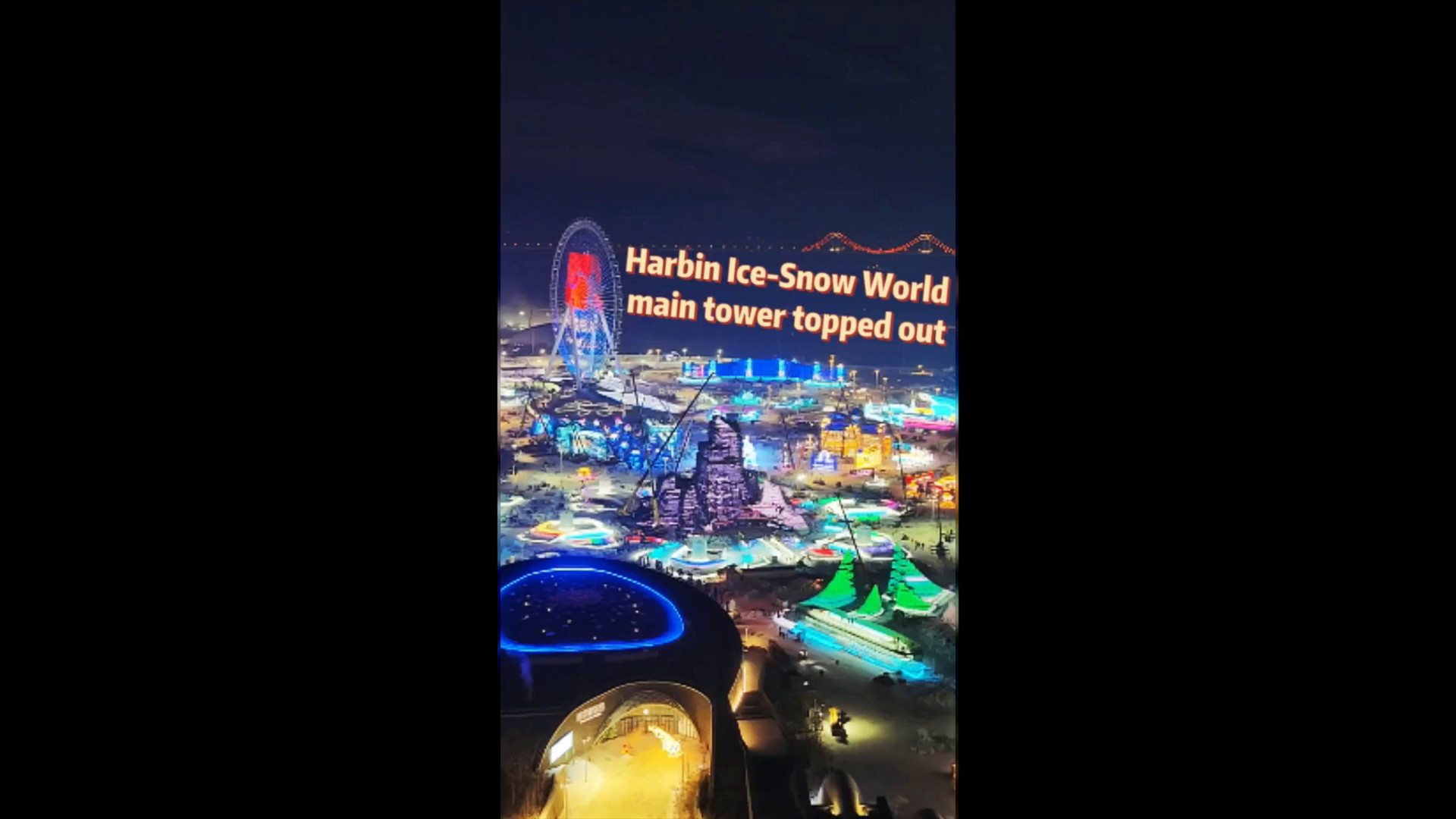 Cina: completata costruzione torre principale dell'Ice-Snow World di Harbin