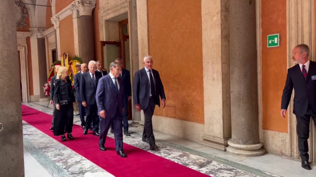 Napolitano, in Senato Monti, Fini e Casini