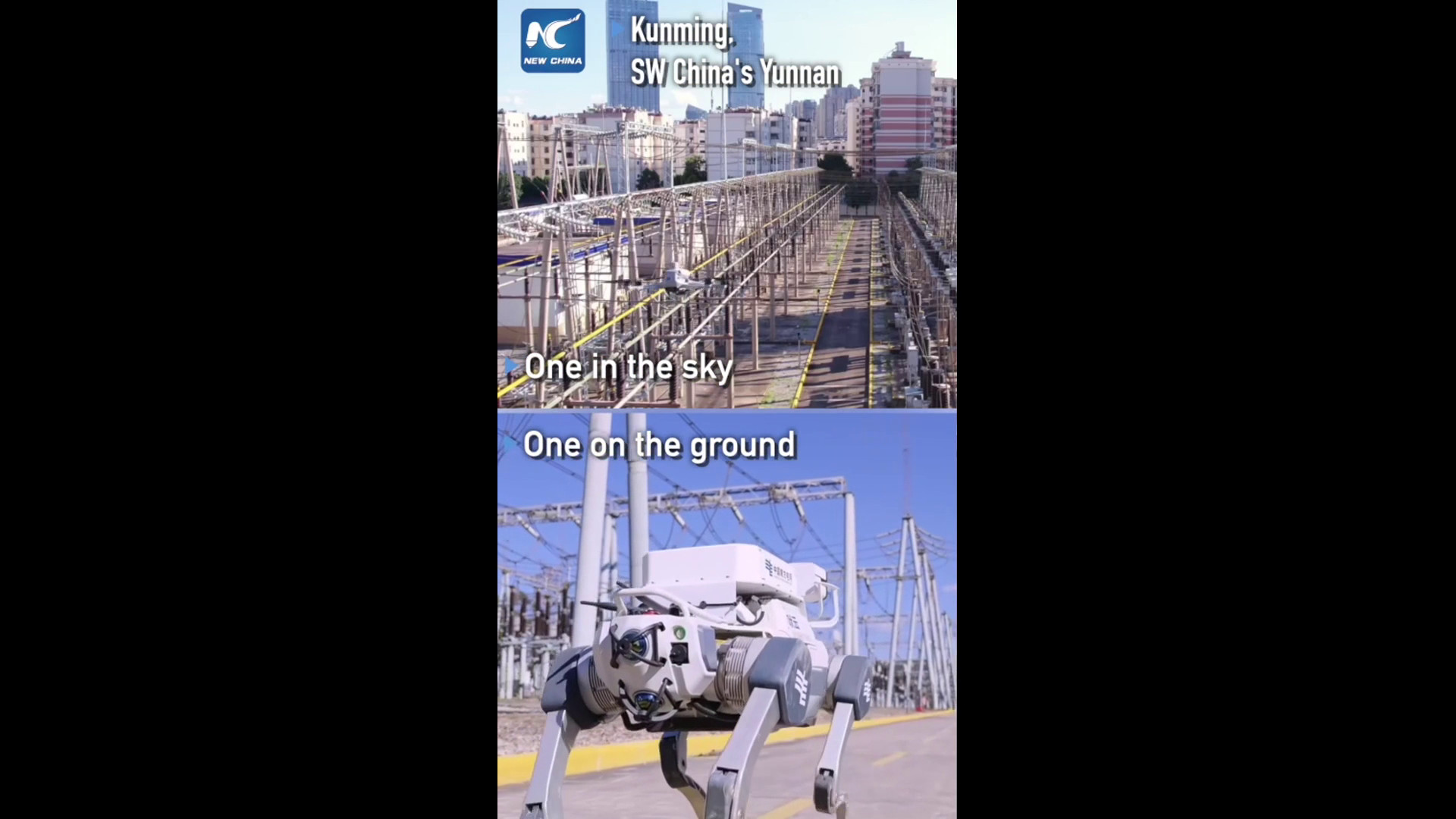 Cina, droni e cani robot ispezionano la rete elettrica
