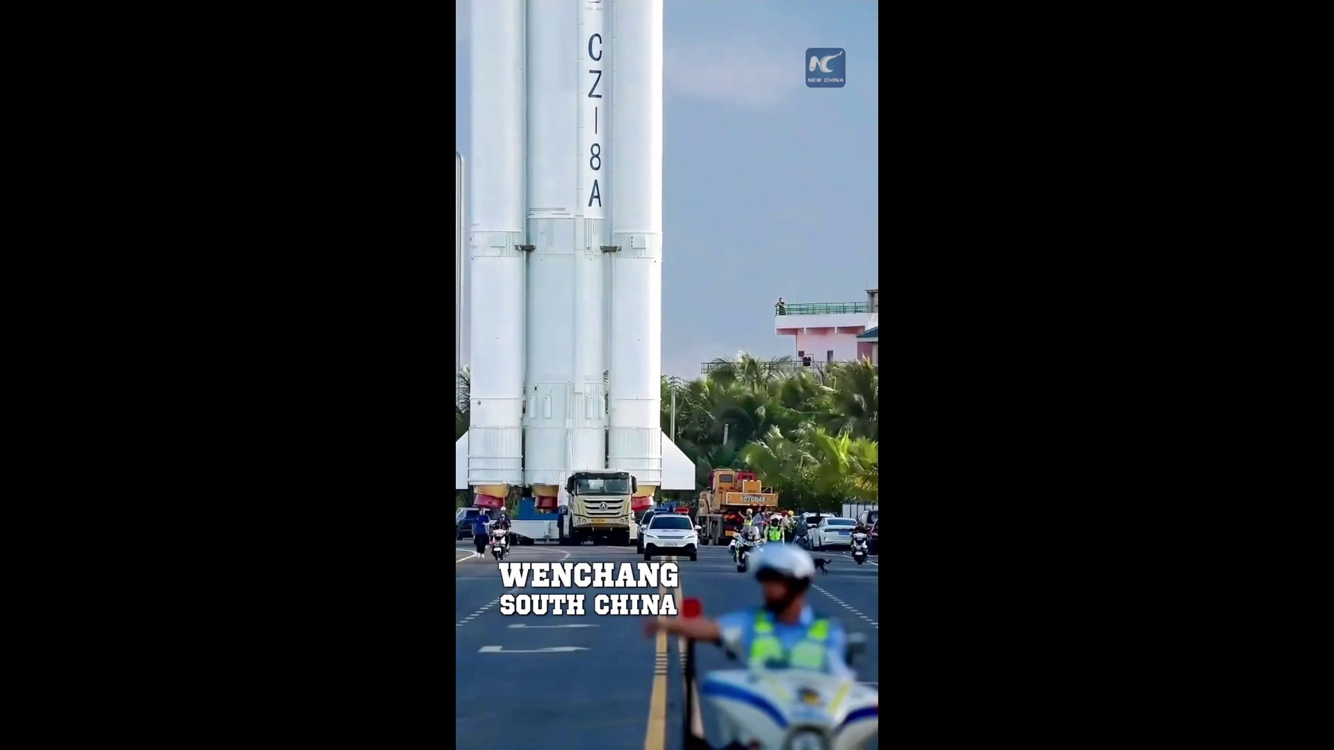Cina, trasferimento verticale del razzo Long March-8A