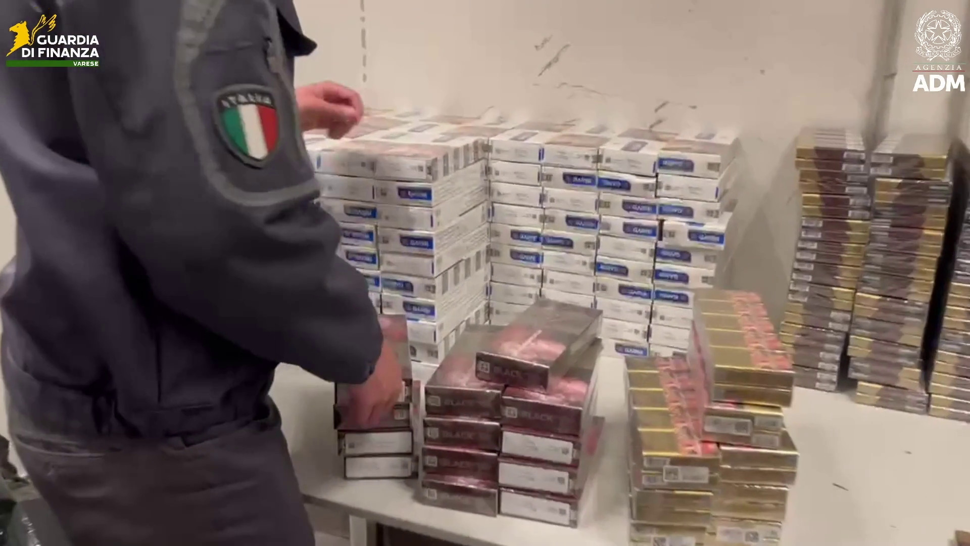 Varese, finora nel 2026 Gdf sequestra 2.563 kg di tabacco di contrabbando