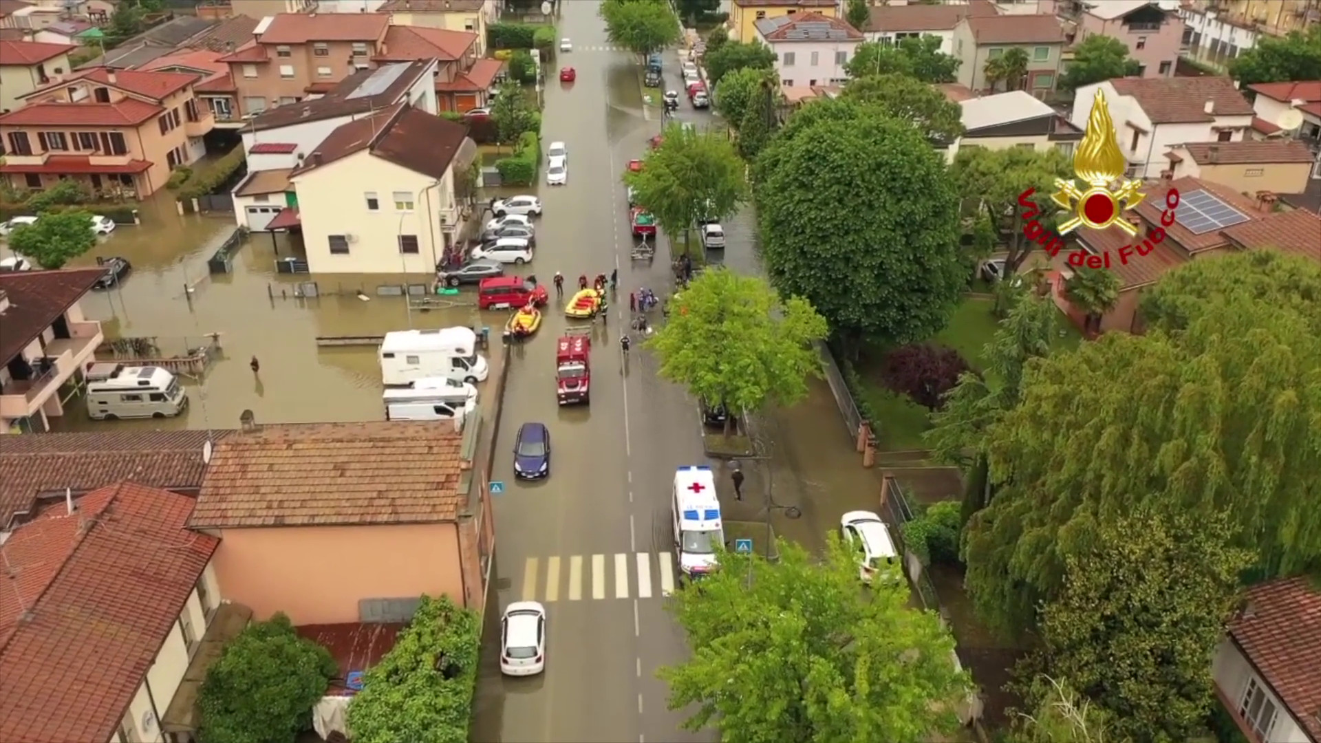 Maltempo in Emilia Romagna, il sorvolo del droni nel ravennate