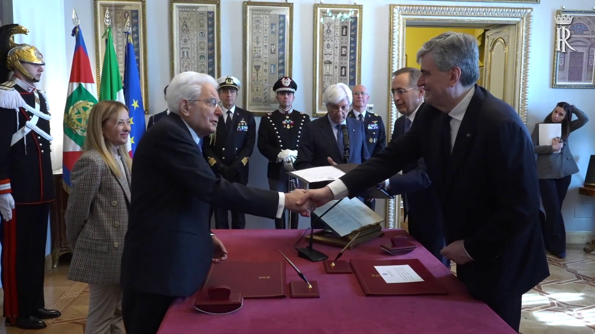 Al Quirinale il giuramento del nuovo ministro del Turismo Gianmarco Mazzi