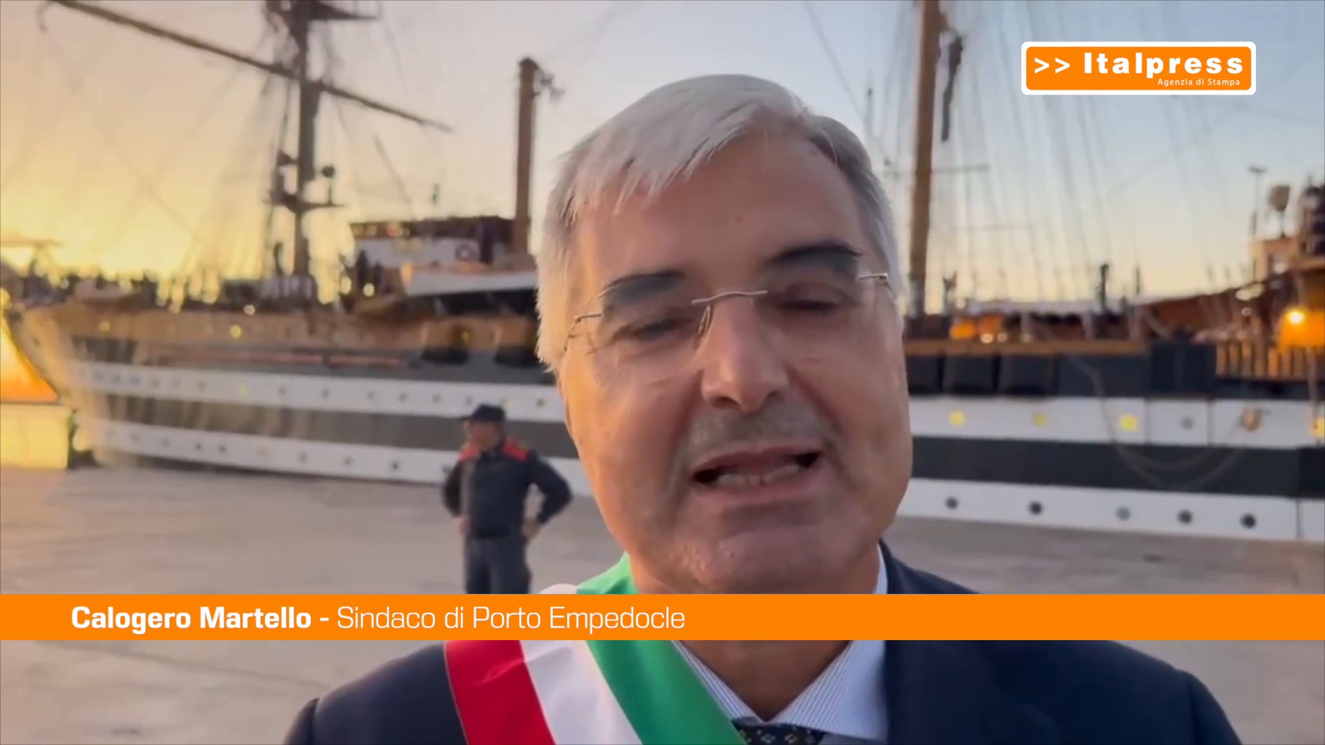 L'Amerigo Vespucci approda a Porto Empedocle, il sindaco 