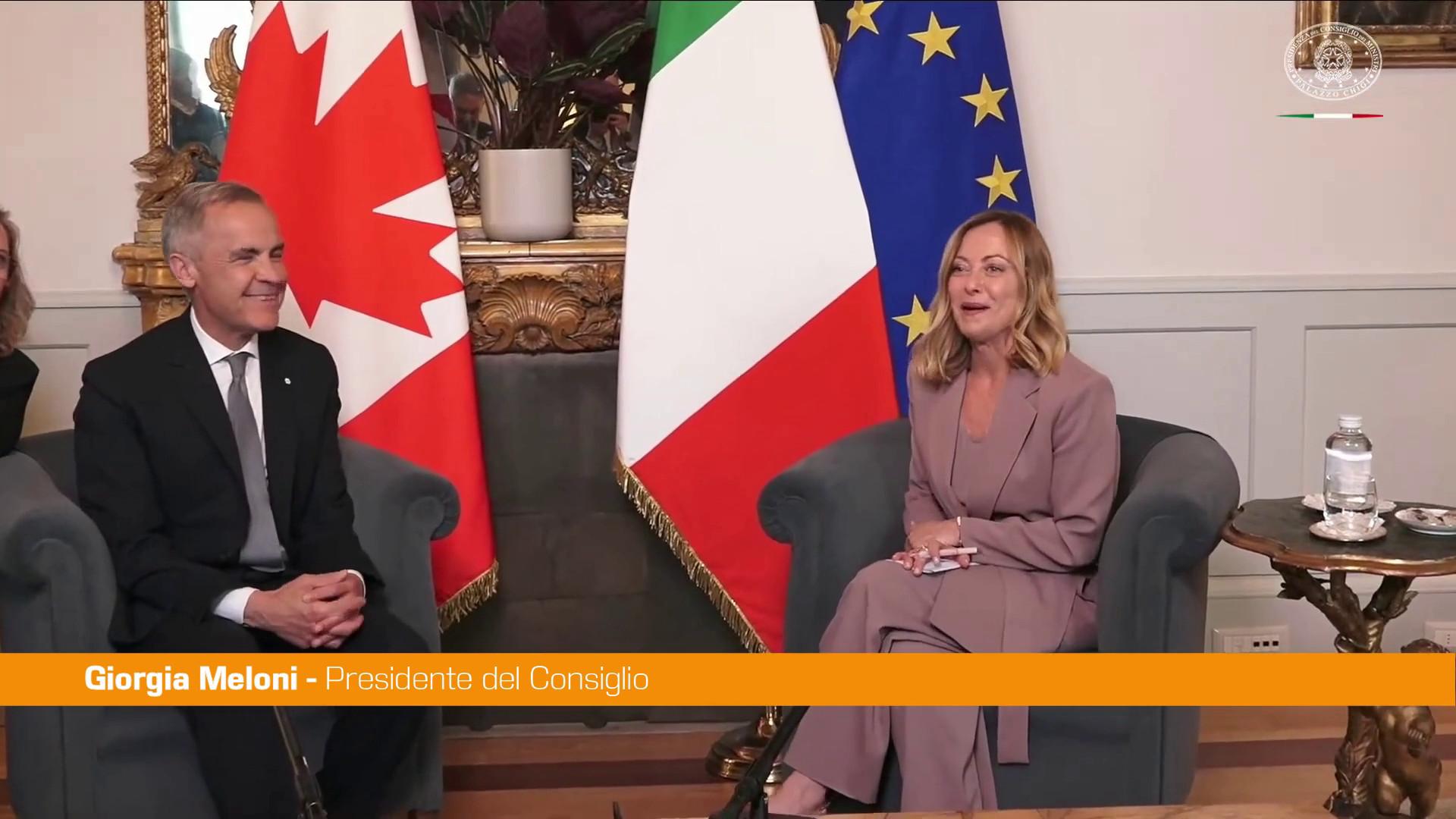 Meloni incontra Carney 
