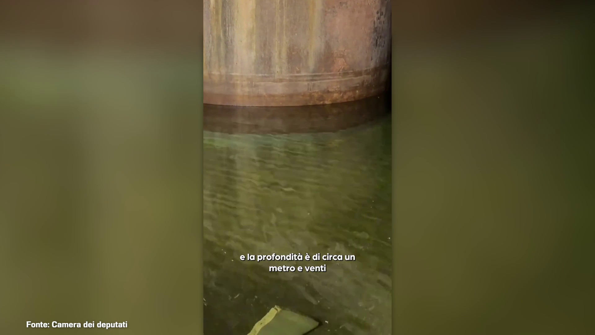 Roma, una cisterna medievale colma d'acqua sotto palazzo San Macuto