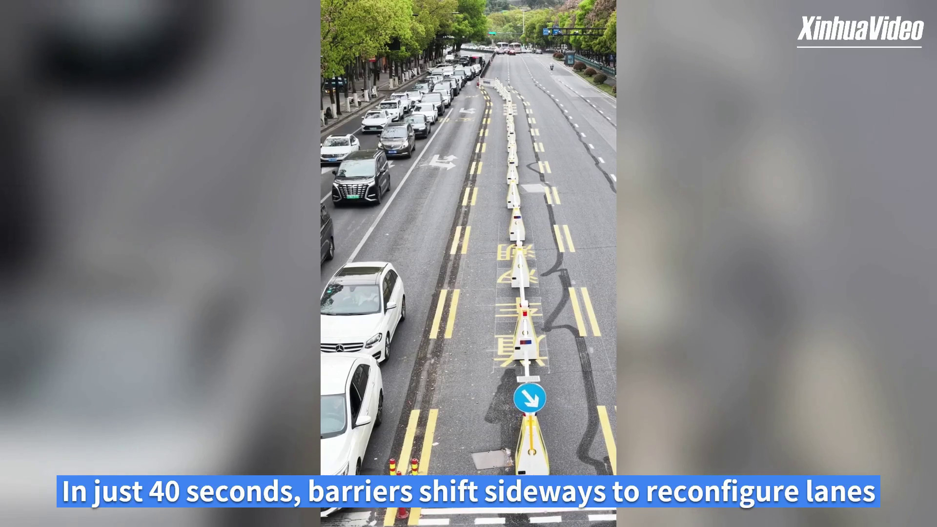 Cina, corsie spartitraffico robotizzate per ridurre il traffico